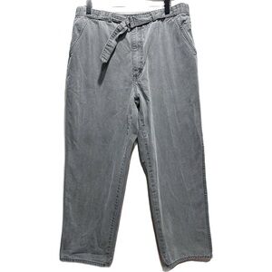 Vintage St John’s Bay Faded Gray D Rings Belted Mom High Rise Denim Jeans